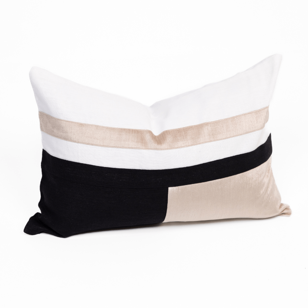 BHD HOME The Kirra White Lumbar Cushion 40 x 60cm
