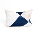 The Miami Navy Bespoke Handmade Linen Lumbar Cushion