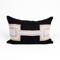 The Palm Beige Bespoke Handmade Linen Lumbar Cushion — in stock, ready to ship