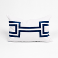 The Palm White Bespoke Handmade Linen Lumbar Cushion — in stock, ready to ship