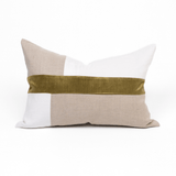 The Talle Green Bespoke Handmade Linen Lumbar Cushion