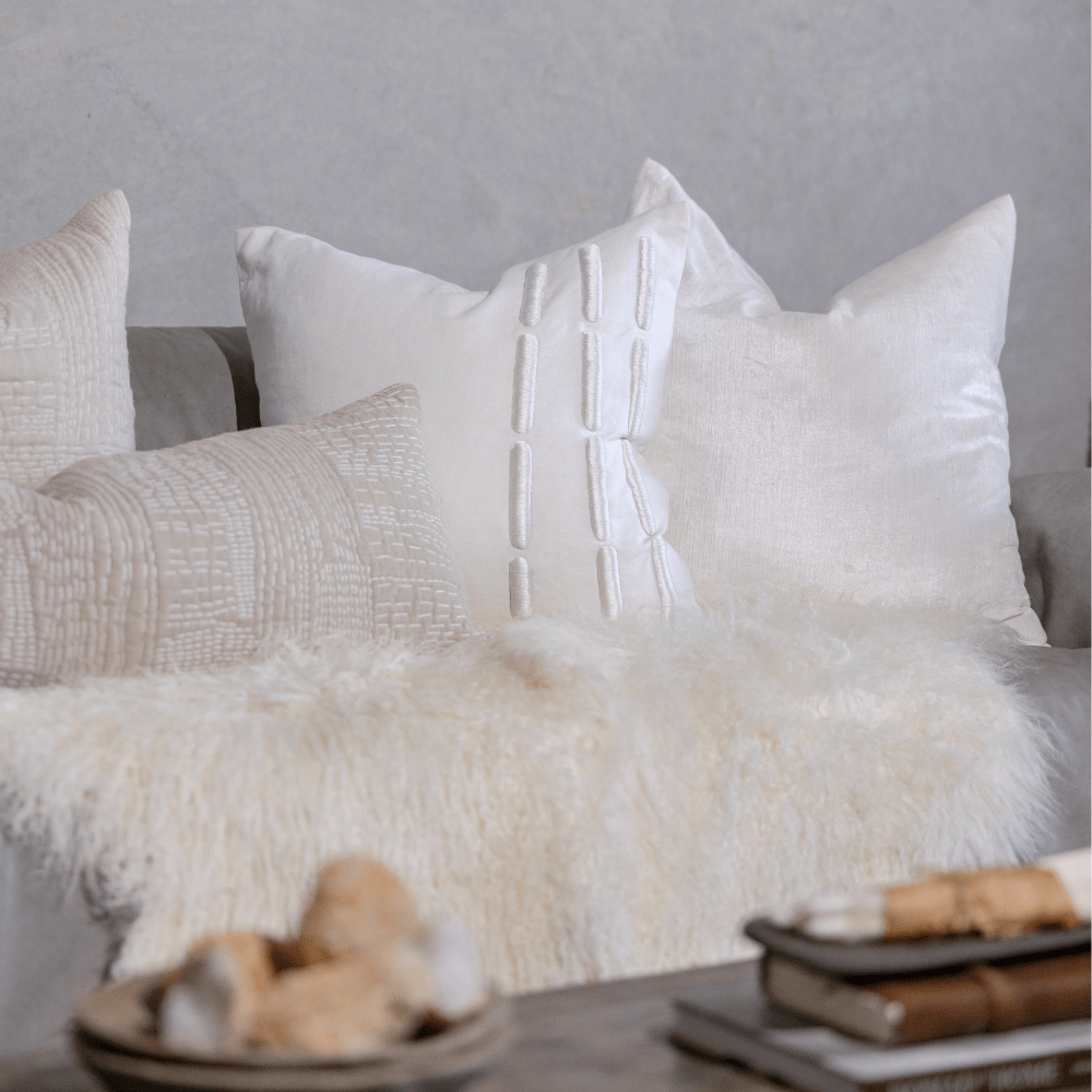 BHD HOME Velvet White Euro Cushion 65 x 65cm