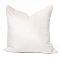 Velvet White Bespoke Handmade Euro Cushion
