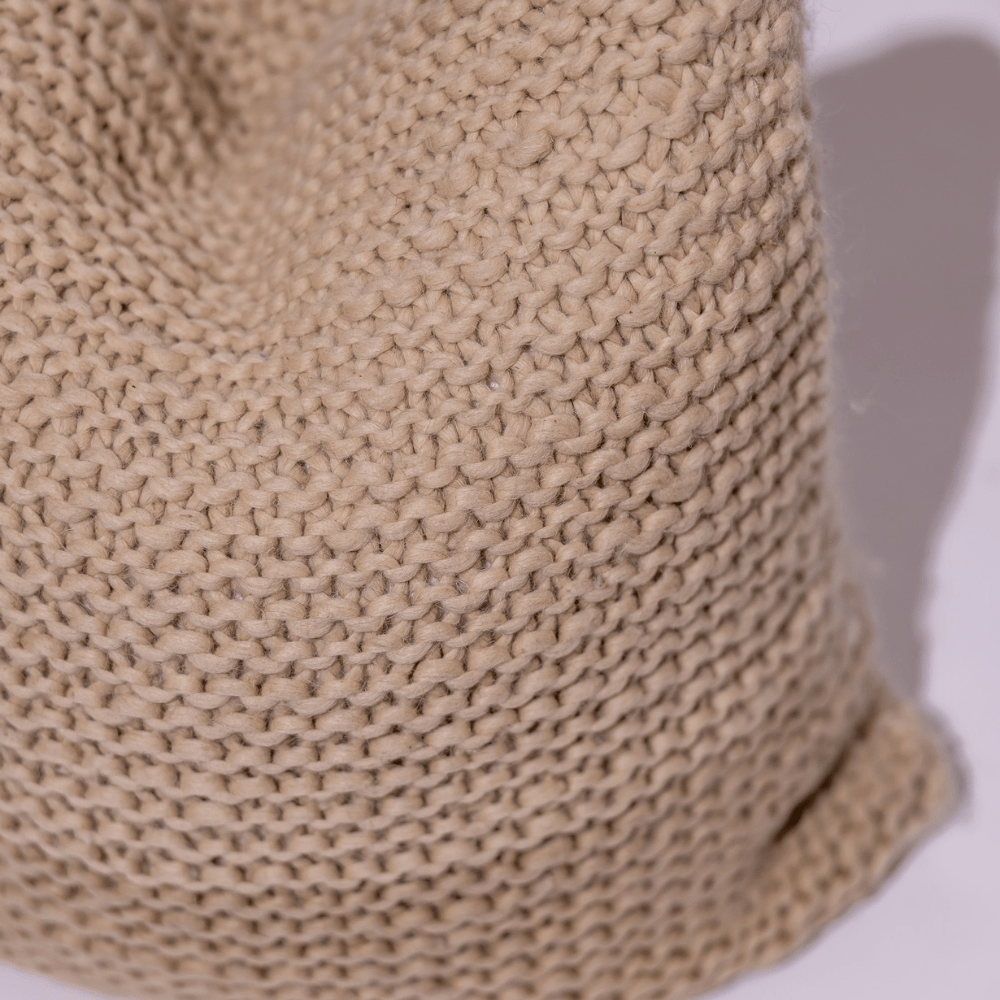 BHD HOME Weave Clearance Crochet Natural and Beige Knotted 65 x 65cm