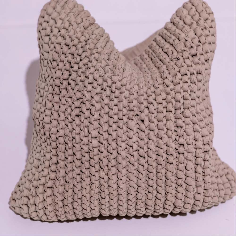 BHD HOME Weave Clearance Crochet Natural Knotted 55 x 55cm