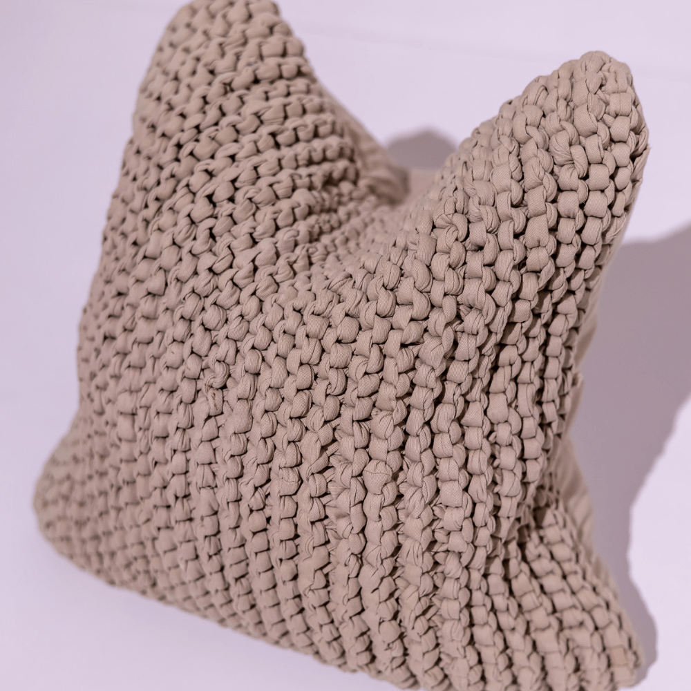 BHD HOME Weave Clearance Crochet Natural Knotted 55 x 55cm