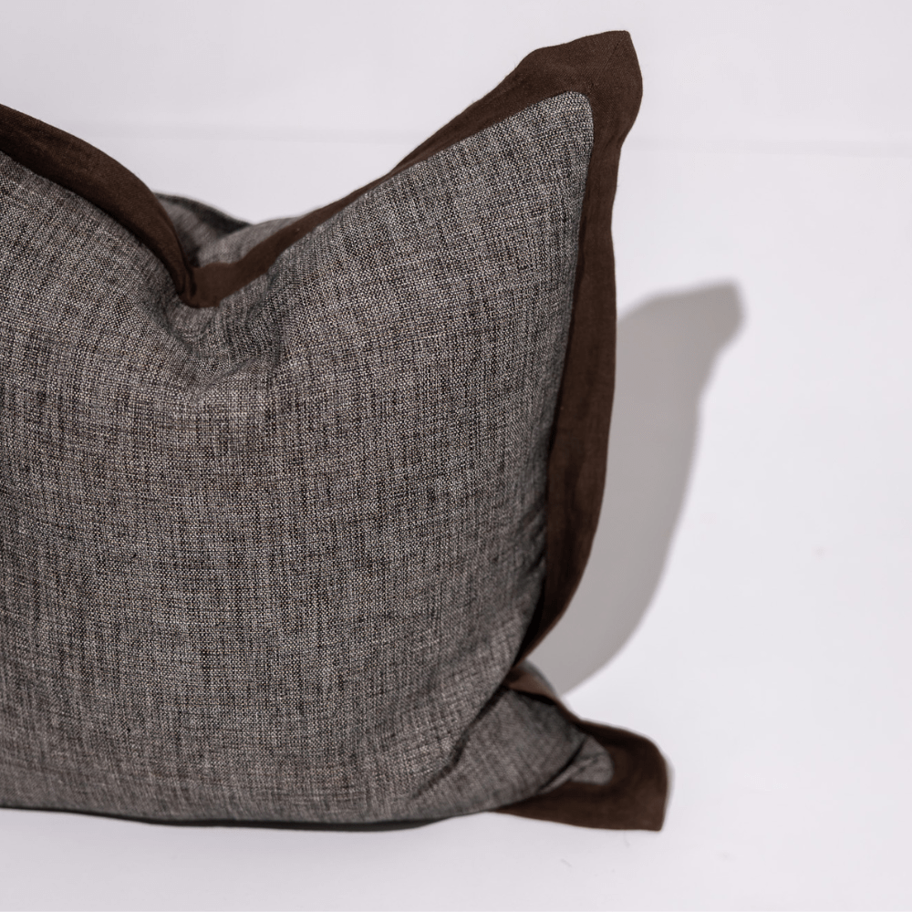 BHD HOME Weave Clearance Handwoven Euro custom Chocolate Flange 65 x 65cm