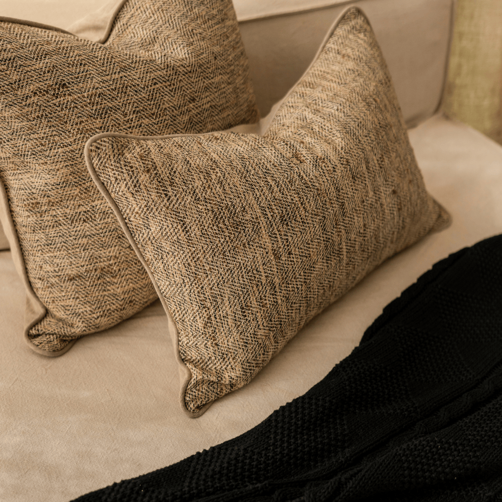 BHD HOME York Herringbone Handwoven Cushion