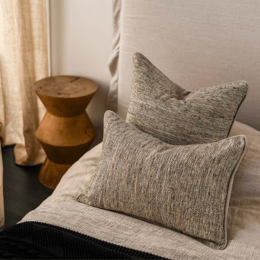BHD HOME York Herringbone Handwoven Cushion