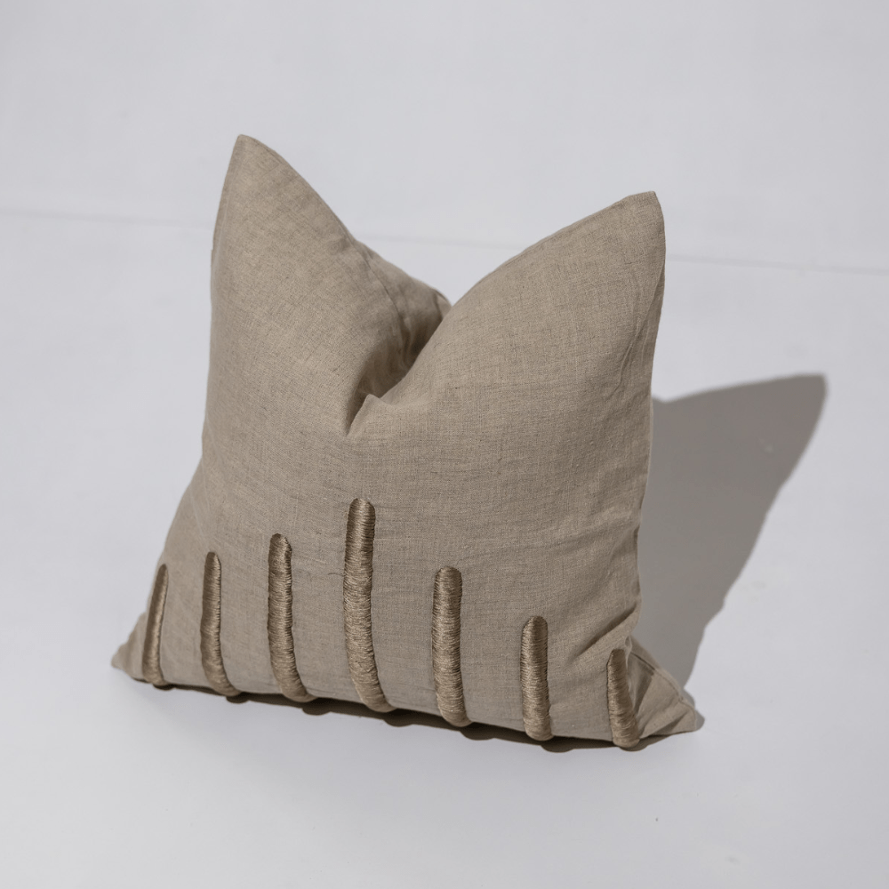 BHD HOME Yuki Bars Centre Natural Lounge Cushion 55 x 55cm