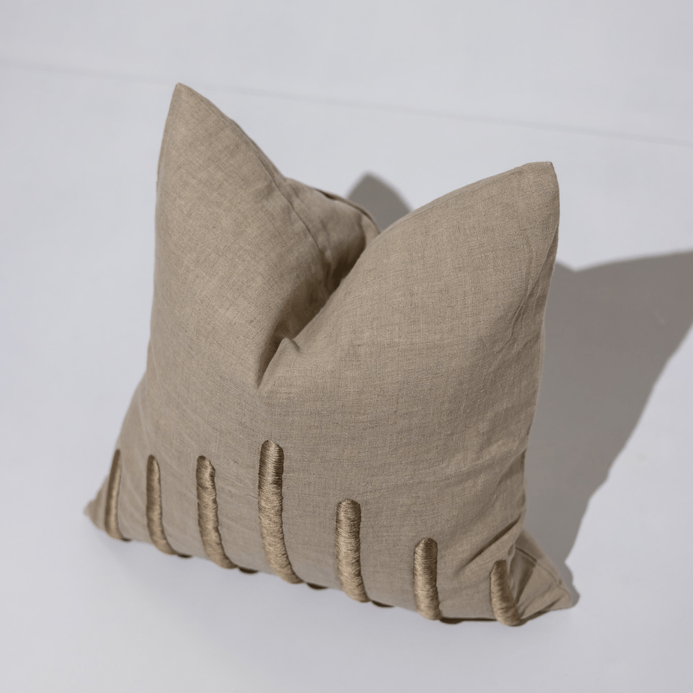 BHD HOME Yuki Bars Centre Natural Lounge Cushion 55 x 55cm