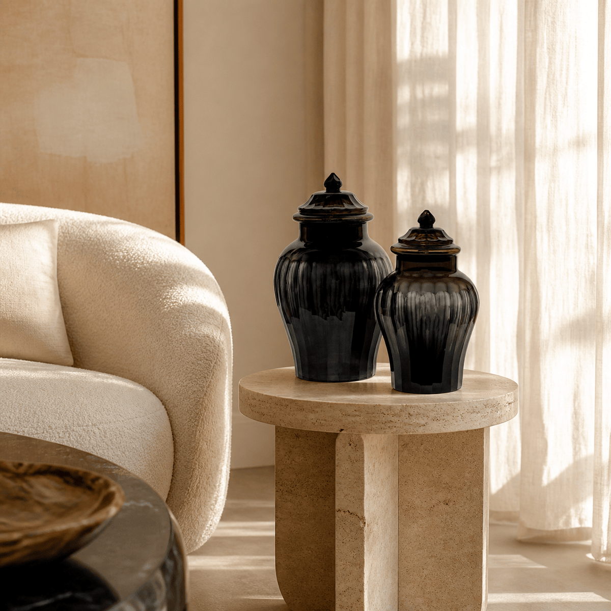 Tantra Accessories Faceted Lidded Glass Jar Midnight