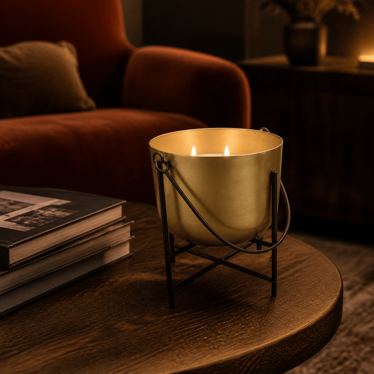 Tantra Accessories Gold Candle Pot with Wax