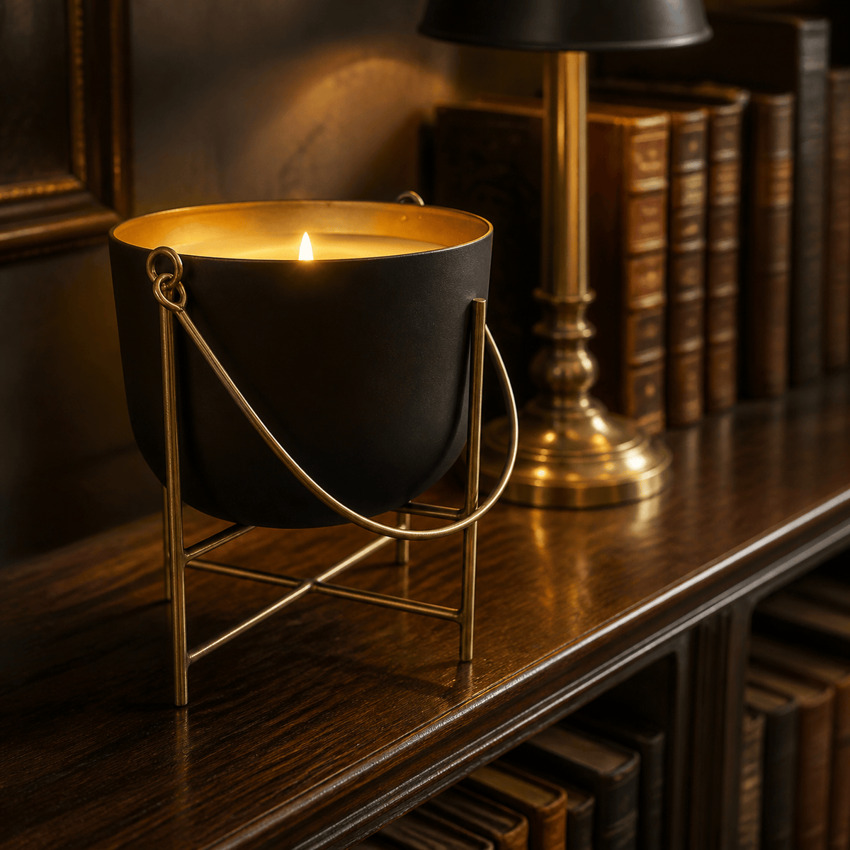Tantra Accessories Old Bronze Candle Pot with Wax