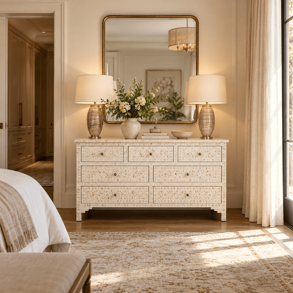 Tantra Furniture Shaily Bone Inlay Chest of Drawers