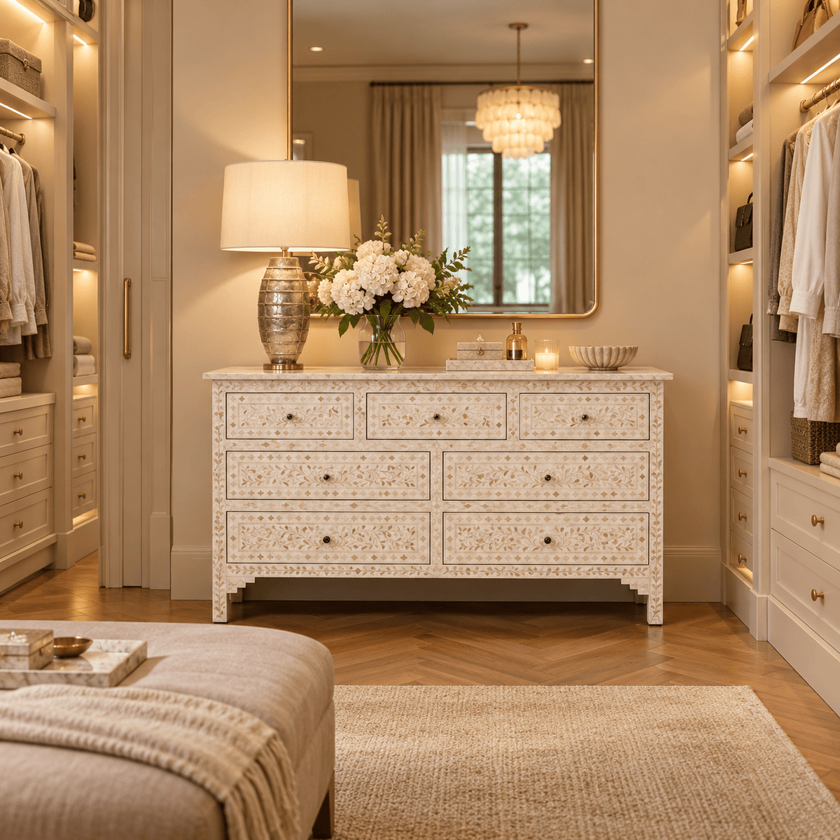 Tantra Furniture Shaily Bone Inlay Chest of Drawers