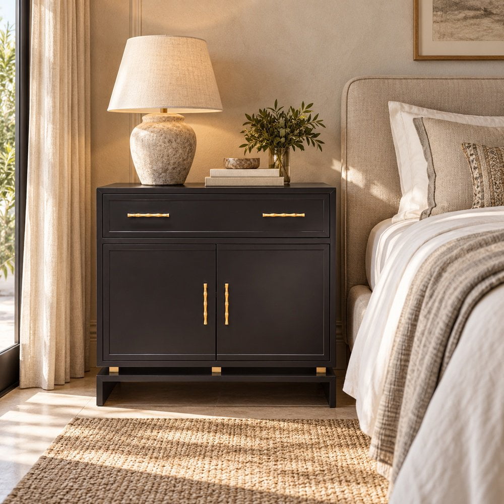 Tantra Furniture Victoria Bedside Cabinet Black