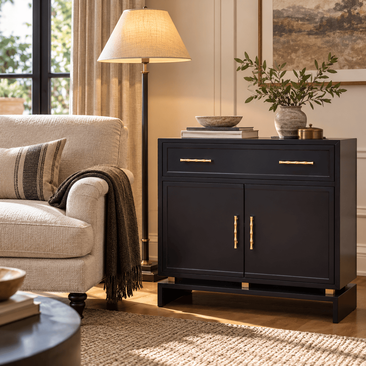 Tantra Furniture Victoria Bedside Cabinet Black