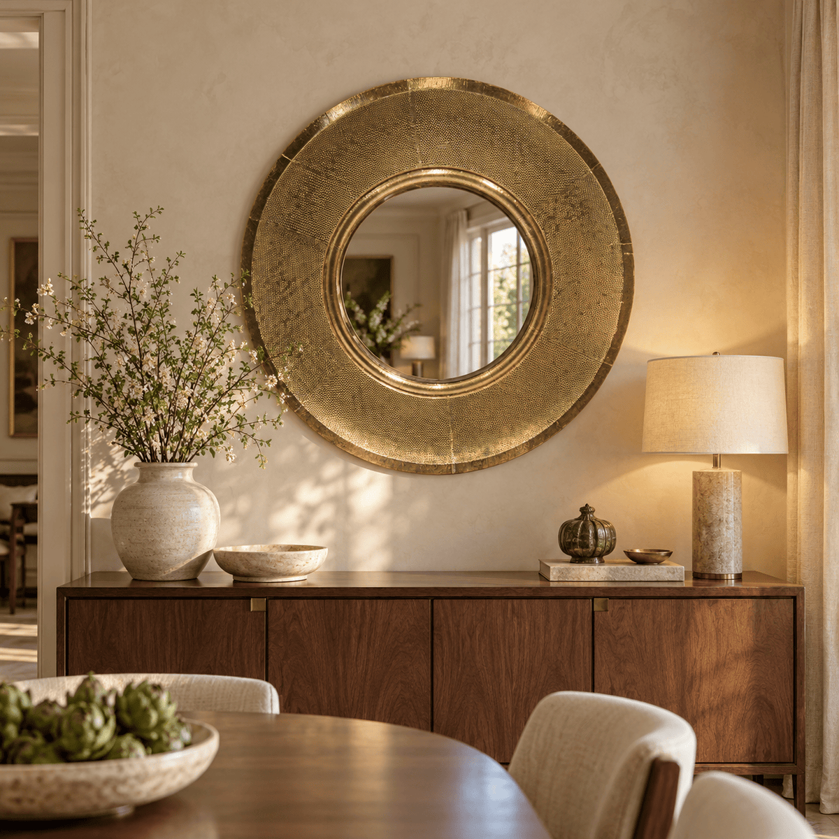 Tantra Mirror Tracey Round Brass Mirror