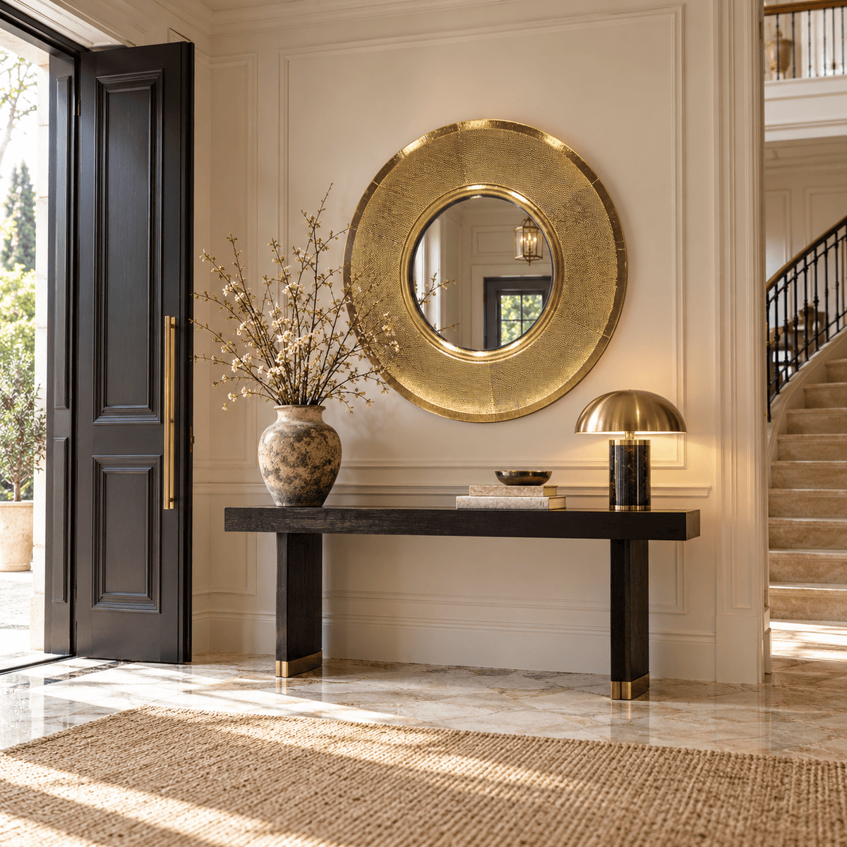 Tantra Mirror Tracey Round Brass Mirror
