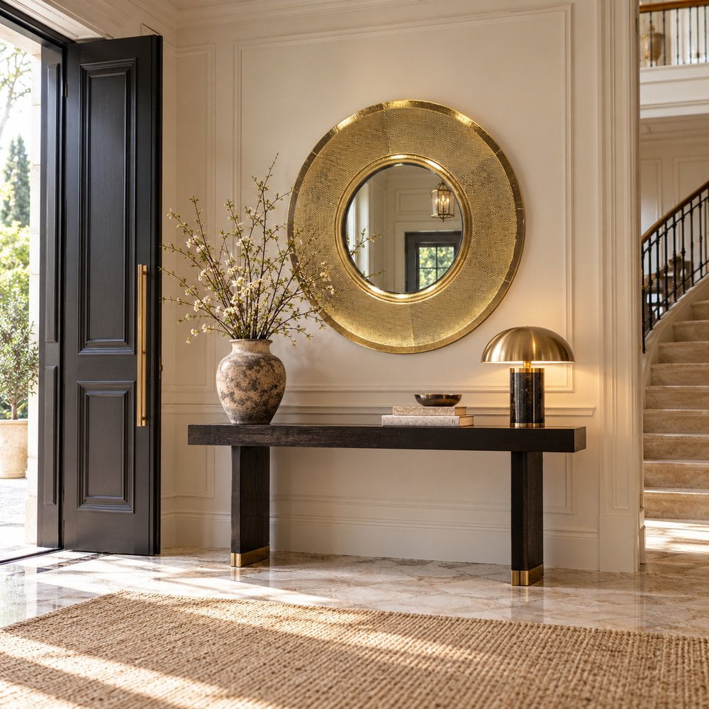 Tantra Mirror Tracey Round Brass Mirror