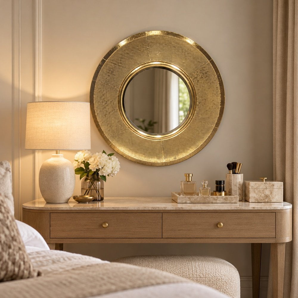Tantra Mirror Tracey Round Brass Mirror