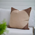 Outdoor Raffia Corners Chocolate Outdoor Cushion Cover — made to order, 14–30 days