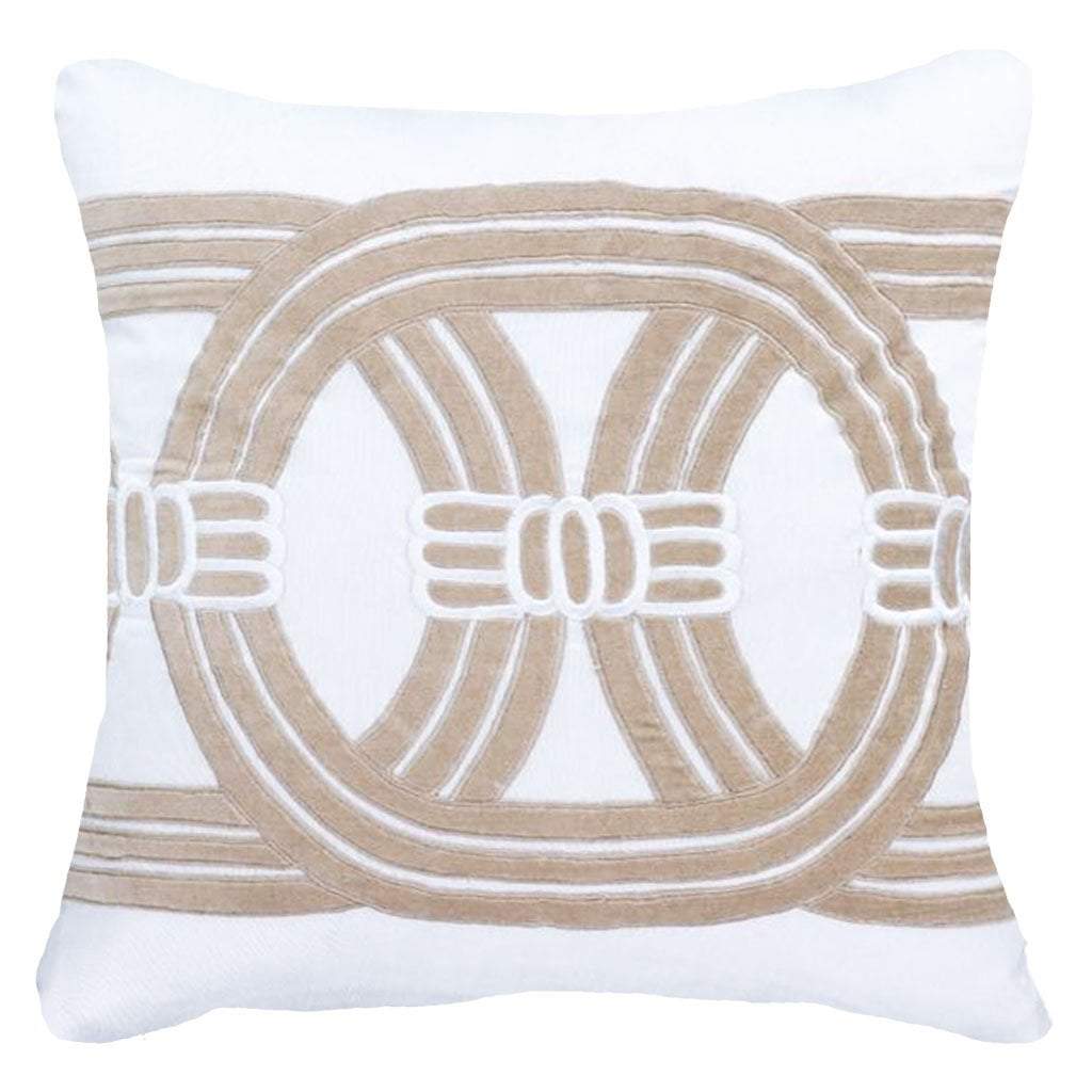 Bandhini - Design House Natural / 22 x 22 Inches Outdoor Barrel Lounge Cushion 55 x 55 cm