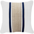 Outdoor Raffia Nautical Juliet White Lounge Cushion – UV Resistant — made to order, 14–30 days