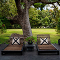 Outdoor Nautical Victor Black & Beige Lounge Cushion – UV Resistant — made to order, 14–30 days