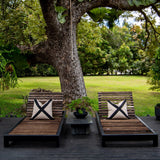 Outdoor Nautical Victor Black & Beige Lounge Cushion – UV Resistant