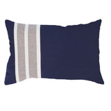 Outdoor Nautical Regent Stripe Navy & White Lumbar Cushion – UV Resistant