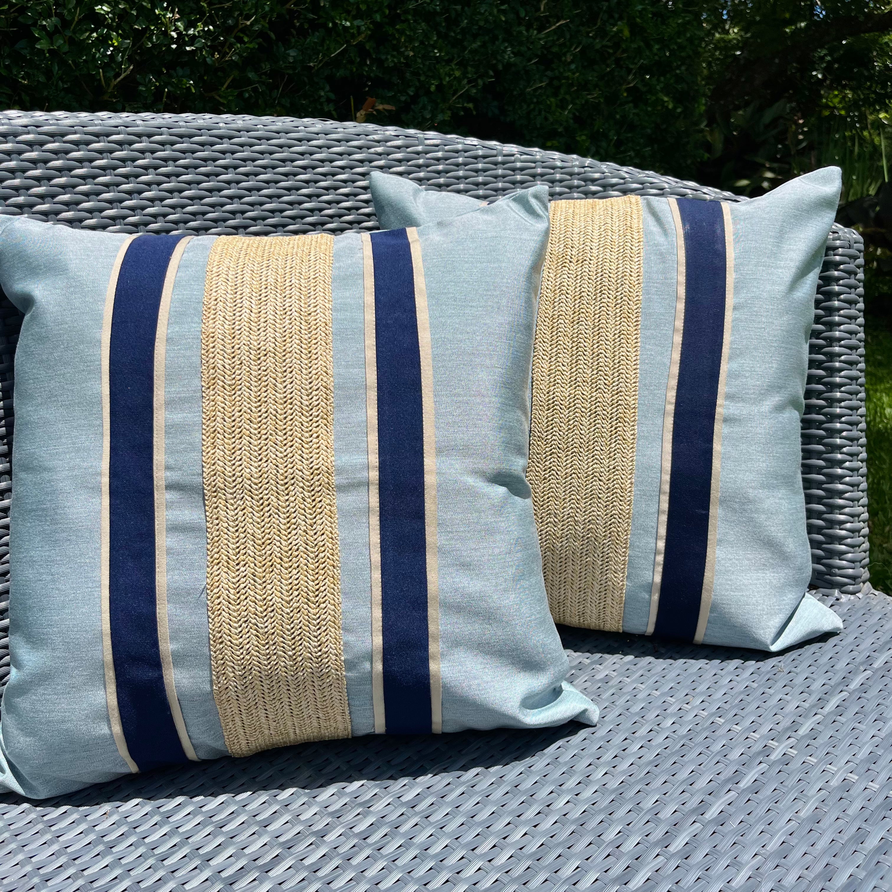 Bandhini Design House Outdoor Outdoor Nautical Juliet Lounge Cushion 55 x 55 cm