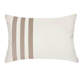 Outdoor Nautical Regent Stripe White & Natural Lumbar Cushion – UV Resistant
