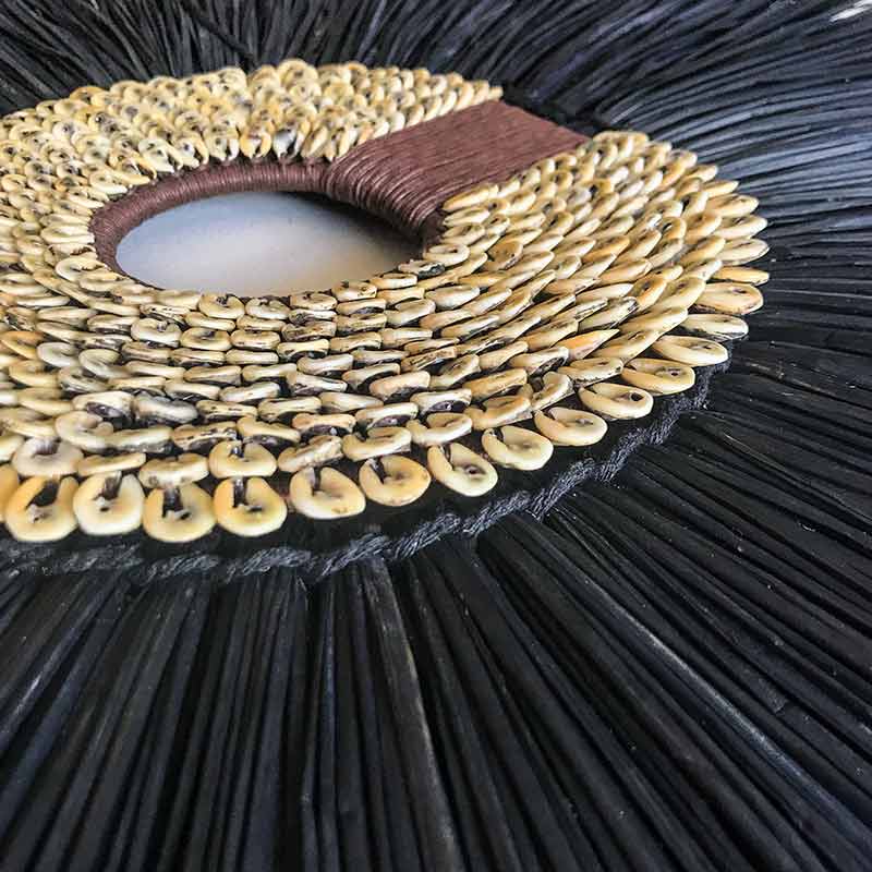 Bandhini Homewear Design Artwork Navy / 67 x 85 cm Coffee Shell Ring & Grass Mat Black on White Artwork 67 x 85 cm