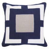 Outdoor Nautical Panel Navy Lounge Cushion – UV Resistant